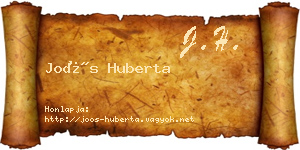 Joós Huberta névjegykártya